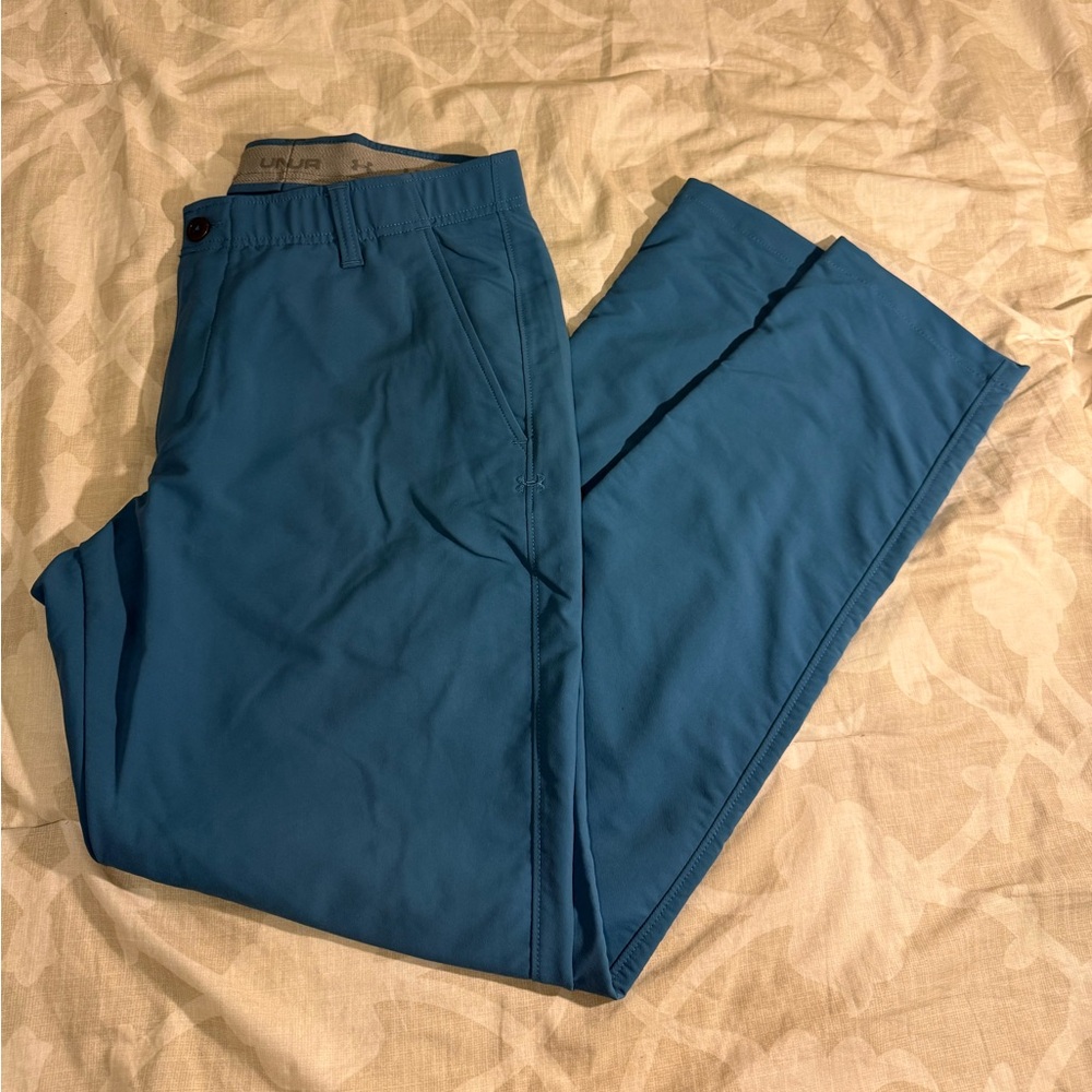 Under Armour UA Match Play Taper Golf Pants Blue Size 32 EUC